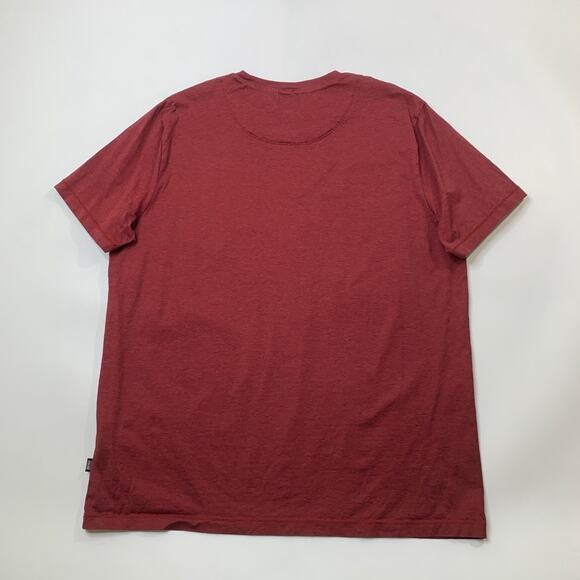 Hugo Boss Shirt Mens 2XL Ruby Red Cotton Regular Fit Mercerized Striped Crew Tee - Picture 8 of 10